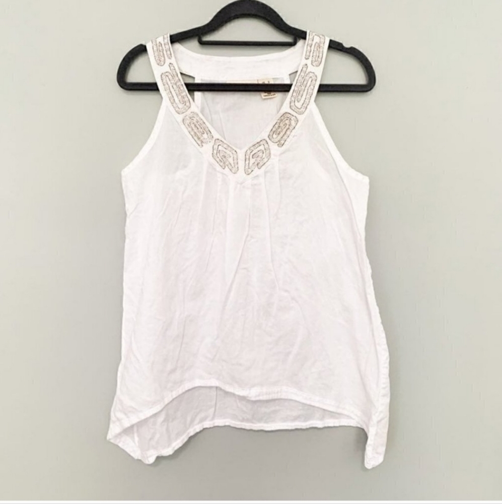 4/$15 SALE DKNY | White Asymmetrical Camisole Tank Top Blouse